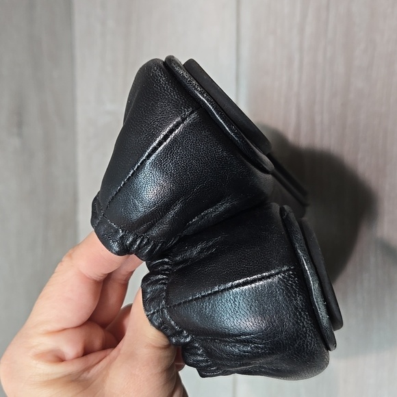 Tory Burch Womens Minnie Travel Logo Leather Loafer Slip on ballet shoes sz 7M - Picture 10 of 15